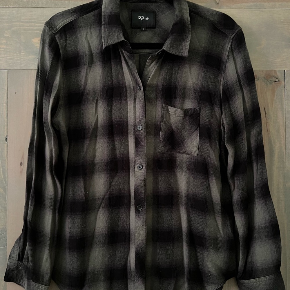 Rails shadow plaid button down